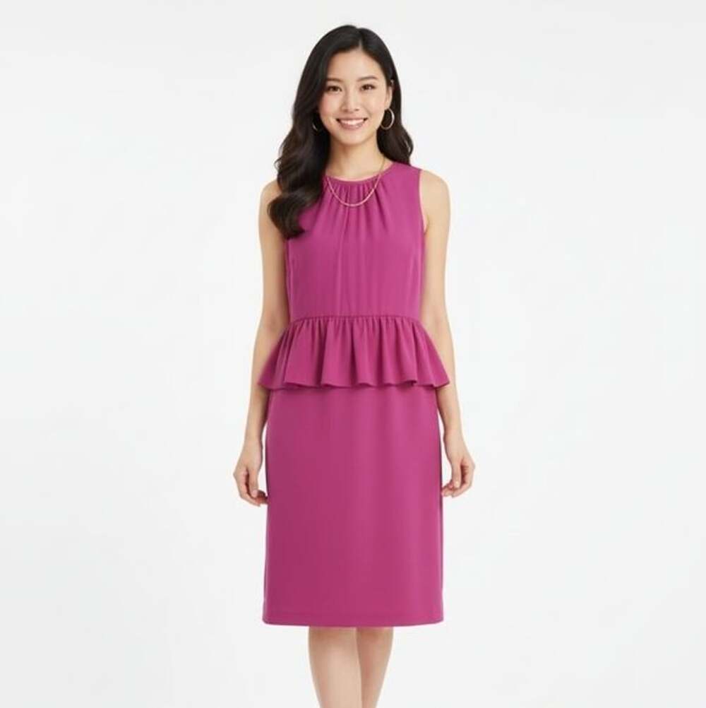 Trina Turk Pink Peplum Dress